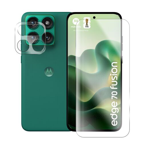 Verre trempé incurvé pour Motorola Edge 70 FUSION 5G 6,78"" XT2605-1 + Verre trempé camera arrière protecteur-Film Protection en Verre Trempé - Visiodirect -