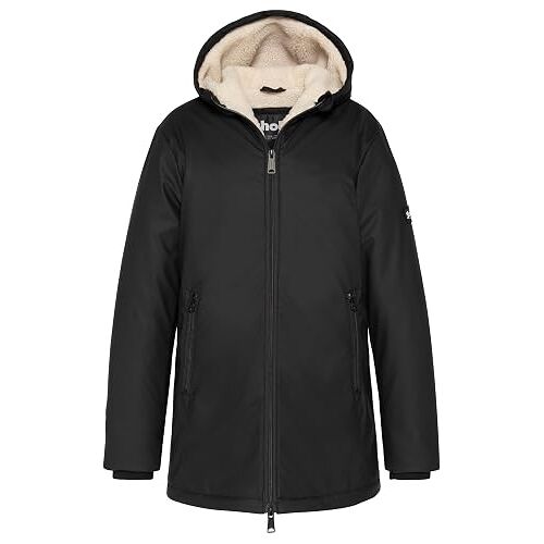 Parka À Capuche Doublée Sherpa Noir