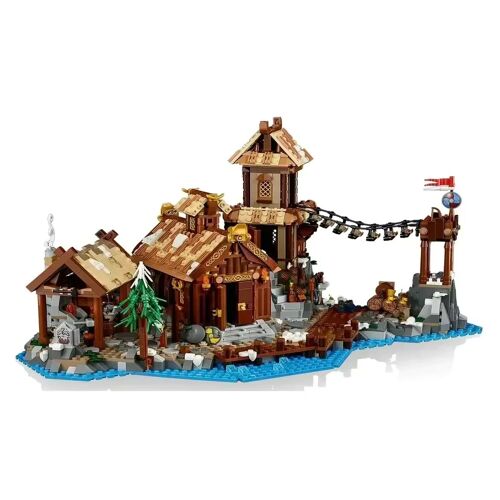Blocs de Construction – Village Viking Médiéval | Maquette Décorative en Briques | Set Collector Adulte