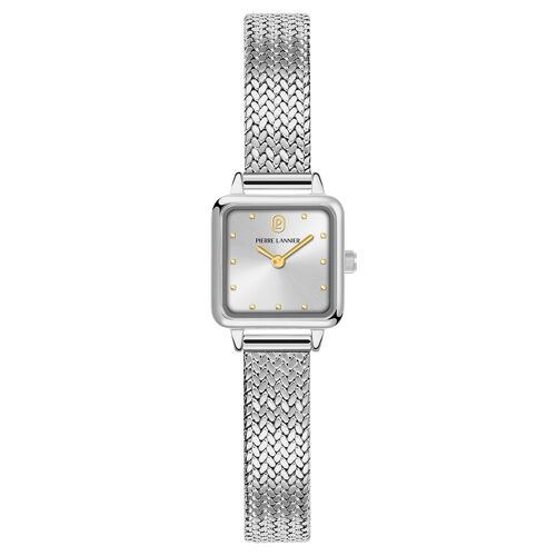 Quartz Femme Neora Argenté Cadran Soleillé Argenté Bracelet Acier Milanais Argenté 10m