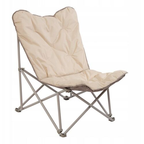 Fauteuil De Camping Pliant Matelassé - Argile