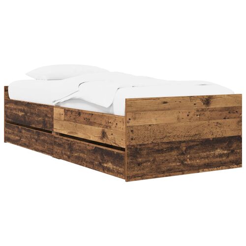 vidaXL Cadre de lit avec rangement Bois ancien 80 x 200 cm