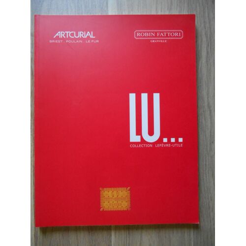 Catalogue Artcurial Lu Collection Lefèvre-Utile