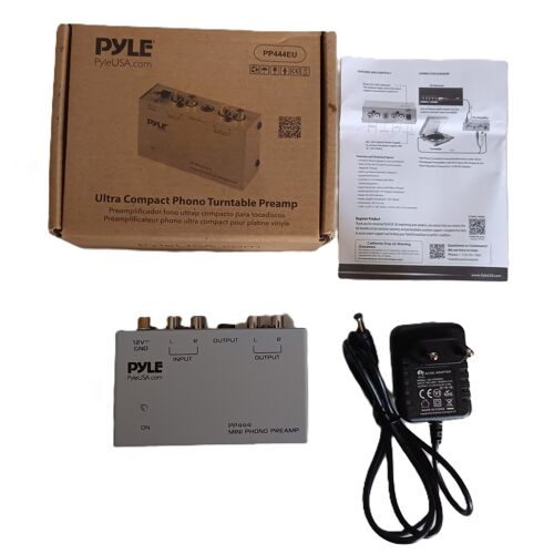 Mini Préamplificateur Stéréo Électronique PYLE Gris PP444EU - Chargeur - Notice