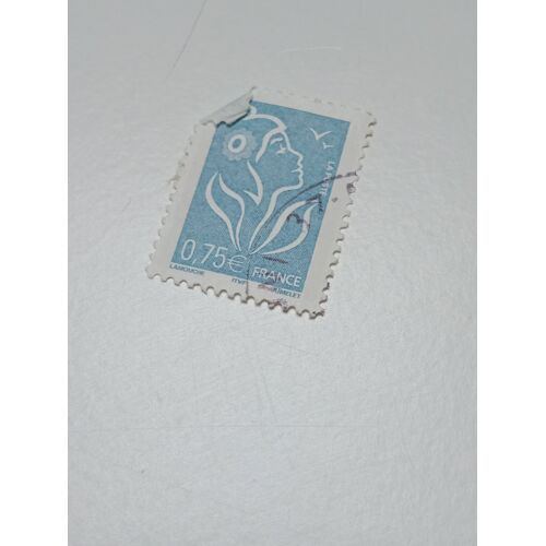 Timbre France Oblitéré 0,75 Yvert N° 3737 Type Marianne De Lamouche Bleu Ciel De 2005 D