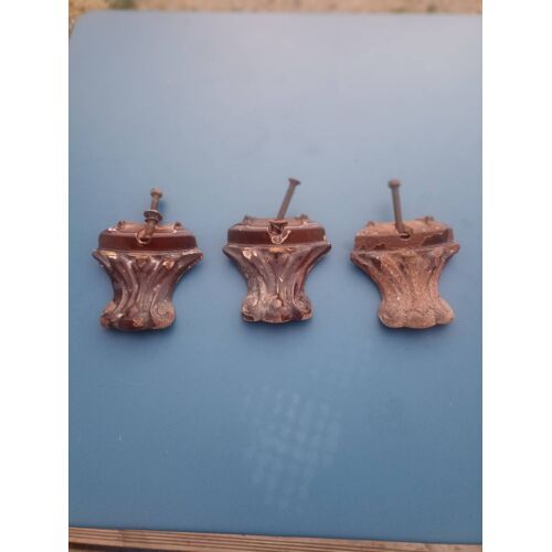 lot de 3 pieds pour poêle Godin vintage
