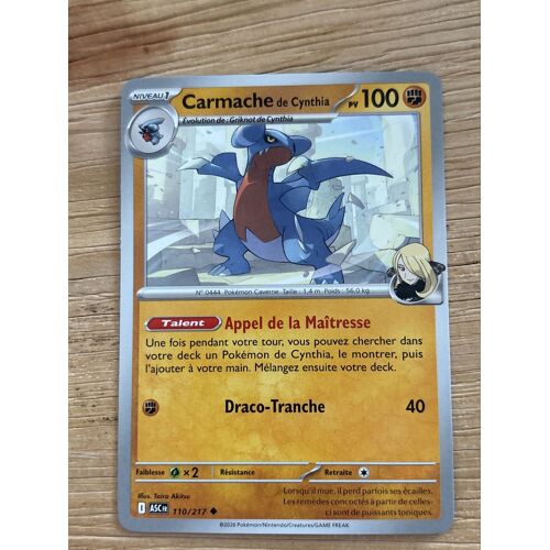 Carte Pokémon – Carmache De Cynthia 110/217