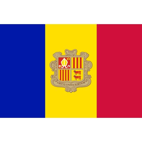 Drapeau Andorre - 15 X 10 Cm - Sticker/Autocollant