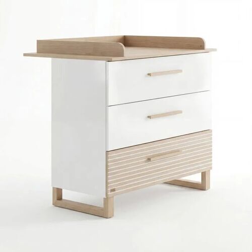 Roba Commode À Langer 'noah' Avec Tiroirs ¿ Convertible ¿ Blanc / Chêne Tristan