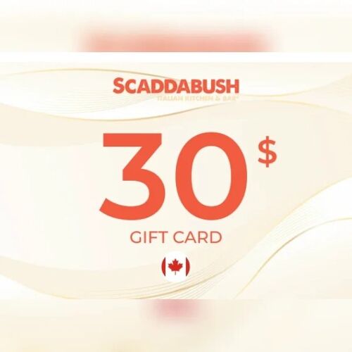 SCADDABUSH Italian Kitchen & Bar Gift Card 30 CAD Key - CANADA