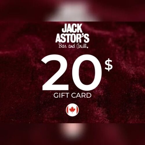 Jack Astor's Bar and Grill Gift Card 20 CAD Key - CANADA