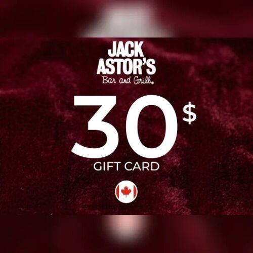 Jack Astor's Bar and Grill Gift Card 30 CAD Key - CANADA