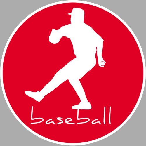 Baseball - 15cm - Sticker/Autocollant