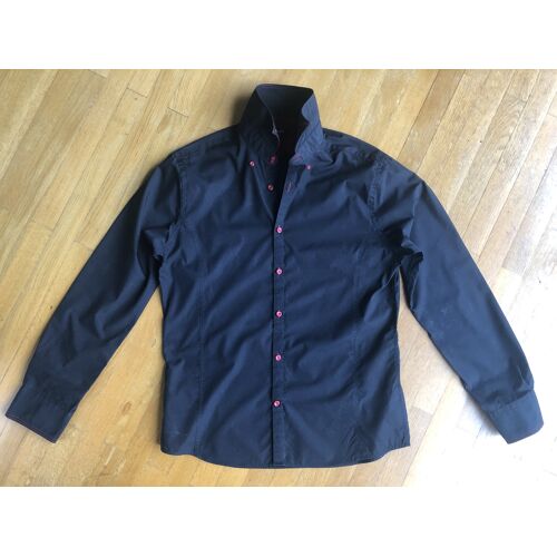 Chemise Homme Rouge Et Noire Taille L Chemise Noire Boutons Rouges