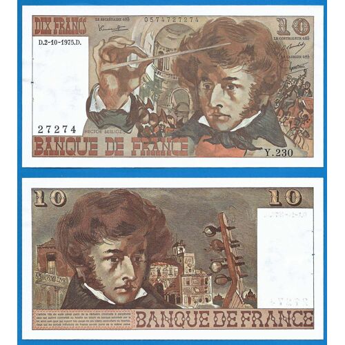 France 10 Francs 1975 2 Octobre Hector Berlioz Serie Y Billet Frcs Frs Frc