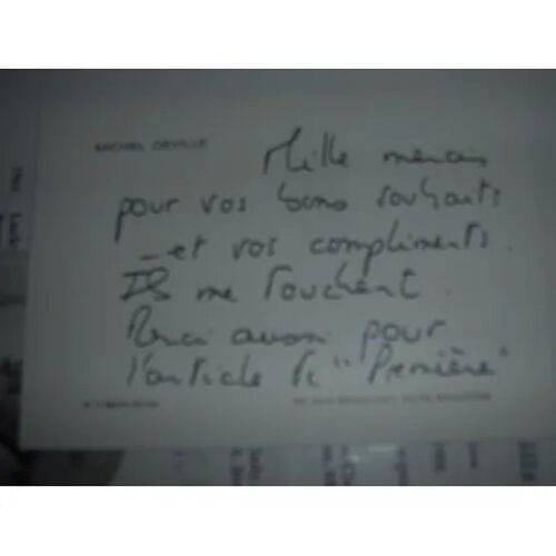 Michel Deville - Autographe