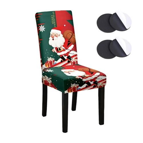 Housse De Chaise De Noël Extensible Avec Motif De Noël