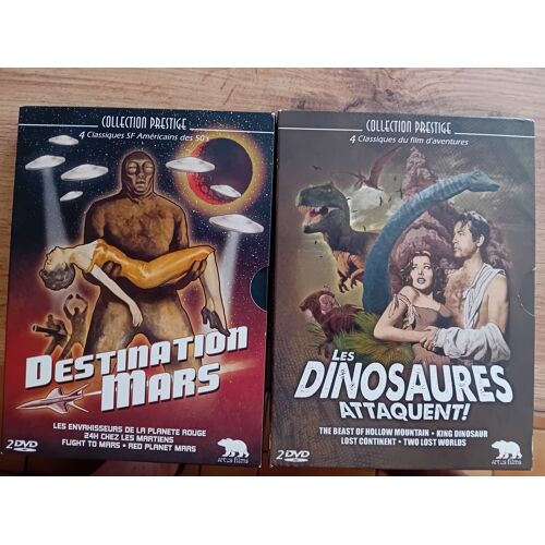 2 Coffrets Dvd Destination Mars +Les Dinosaures Attaquent.