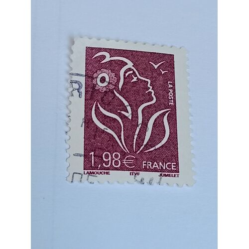Timbre France Oblitéré 1,98 Yvert N° 3759 Type Marianne De Lamouche Brun Prune De 2005 D