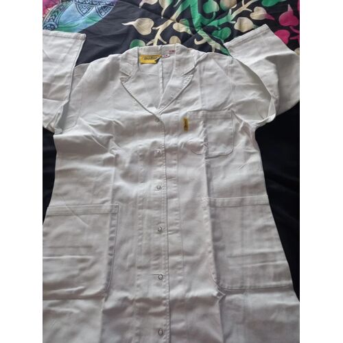 Blouse De Travail Coton Blanc 44 46. Neuf Sous Blister