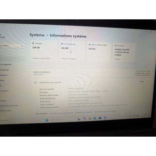 Dell 5310 ram 26 SSD 256 w11 + dock dell
