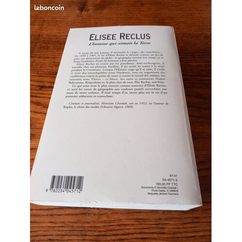 Elisée Reclus, L'Homme Qui Aimait La Terre Par Henriette Chardak
