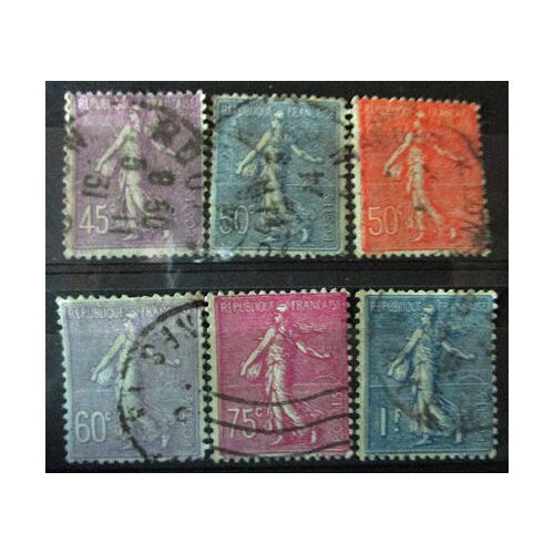 1924 - 32. F197;F198;F199;F200;F202;F205: Type Semeuse Lignée.