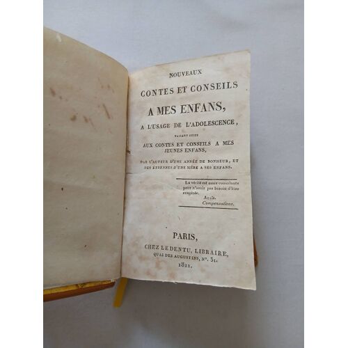 Nouveaux Contes Et Conseils À Mes Enfans, À L'Usage De L'Adolescence (1821)