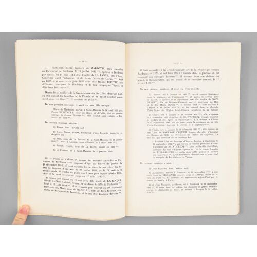 Notice Généalogique Sur La Famille De Marbotin Du Parlement De Bordeaux Avec Des Notes Sur Les Familles Alliées