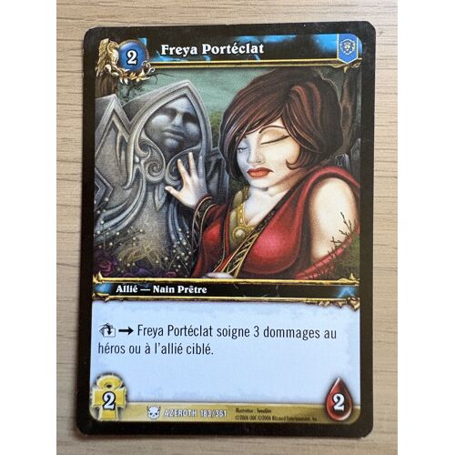 🇫🇷 Carte 183 / 361 Freya Portéclat 2007 French World Of Warcraft Wow Azeroth Tcg