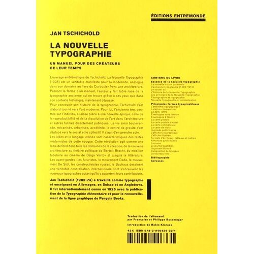 La Nouvelle Typographie - Un Manuel Pour Des Créateurs De Leur Temps