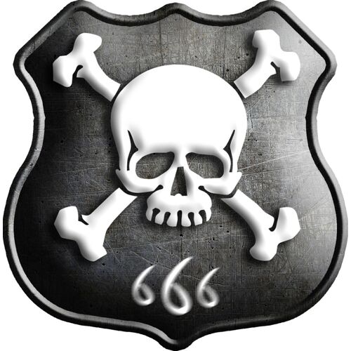 Crâne 666 (15x15cm) - Sticker/Autocollant