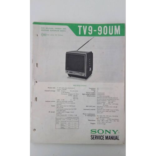 Sony Tv9- 9oum Mode D Emploi Et Manuel De Réparation