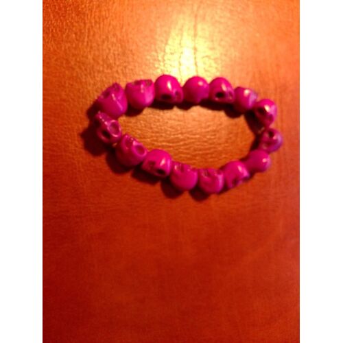 Bracelet Violet En Howlite Teintée (Unisexe)