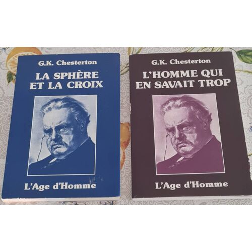 Lot 2 Livres G.K.Chesterton - Homme Qui En Savait Trop + Sphère Et La Croix