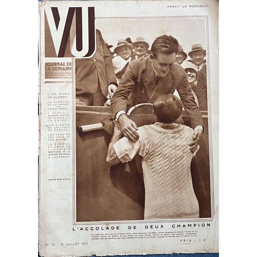 Magazine Vu Nº72 Du 31 Juillet 1929 - Tennis