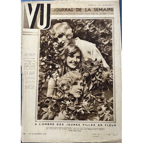 Magazine Vu Nº88 Du 20 Novembre 1929