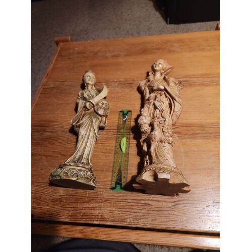 Deux Statuettes Style ASIA Traditionnel En Résine - exotique - décoration
