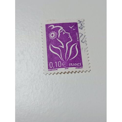 Timbre France Oblitéré Yvert N° 3732 Marianne De Lamouche 0,10 Violet Rouge 2005 F