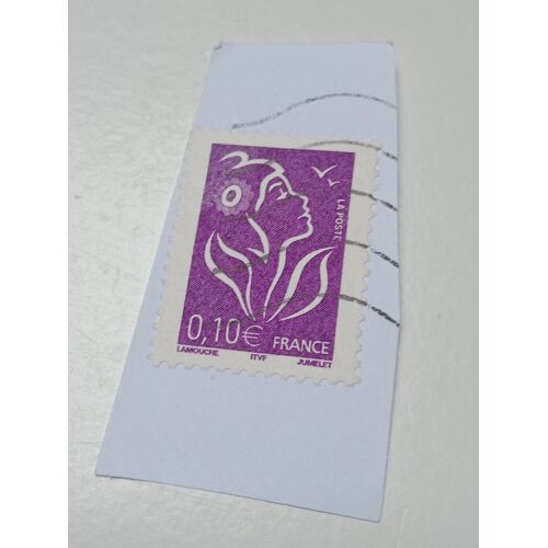 Timbre France Oblitéré Yvert N° 3732 Marianne De Lamouche 0,10 Violet Rouge 2005 H