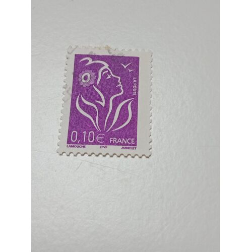 Timbre France Oblitéré Yvert N° 3732 Marianne De Lamouche 0,10 Violet Rouge 2005 J
