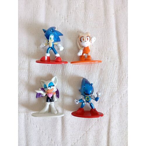 Lot De 4 Figurines Sonic Métal Sonic The Hedgehog Cream The Rabbit Lapin Rouge The Bat Chauve-Souris Sonic Metal