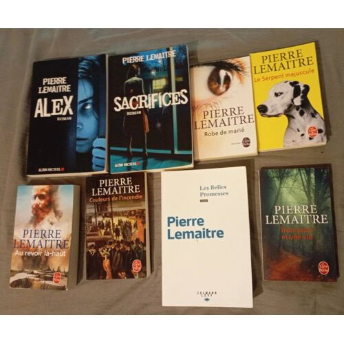 Lot 8 Romans Pierre Lemaitre Au Revoir La Haut , Couleurs De L' Incendie + Les Belles Promesses Alex, Sacrifices, Le Serpent Majuscule, Robe De Marié, Trois Jours Et Une Vie