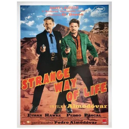 Strange Way Of Life - Véritable Affiche De Cinéma Roulée - Format 40x60 Cm - De Pedro Almodovar Avec Pedro Pascal, Ethan Hawke - 2023