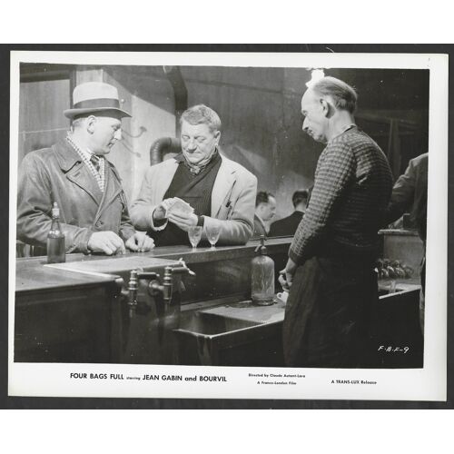 Jean Gabin * La Traversée De Paris * Film 1956 Claude Autant-Lara - 1 Photo D'Exploitation Originale De Cinéma Usa * Petite Affiche De 20,5x25,5 Cm Jean Gabin * Jean Gabin ; Bourvil ; Louis De Funès