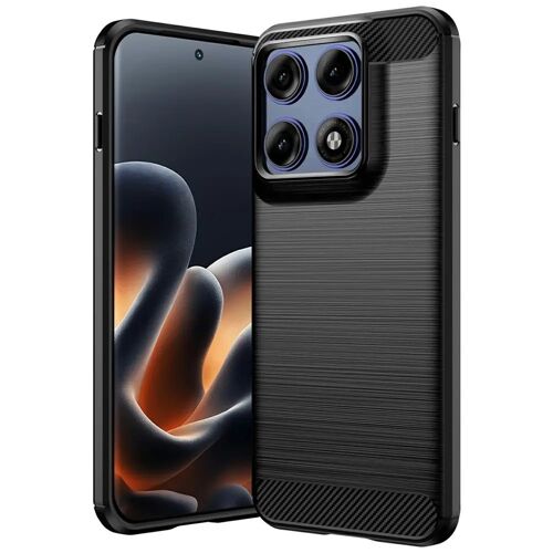 Coque pour Motorola Edge 70 Pro 5G - housse etui silicone gel carbone + film ecran - NOIR