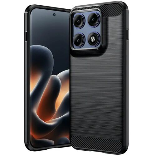 Coque pour Motorola Edge 70 Pro 5G - housse etui silicone gel carbone + verre trempe - NOIR