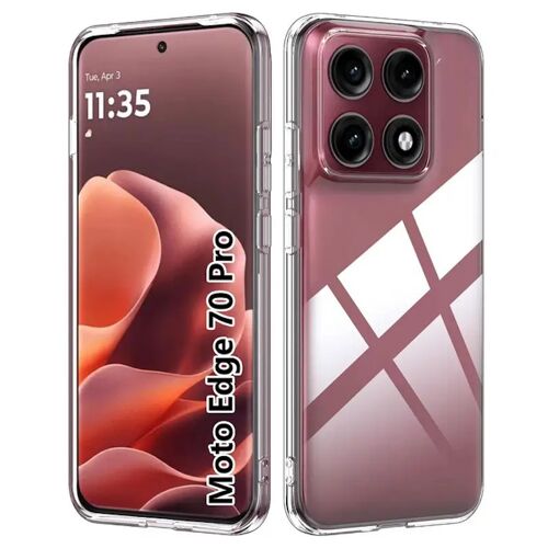 Coque pour Motorola Edge 70 Pro 5G - housse etui silicone gel fine + film ecran - TRANSPARENT TPU