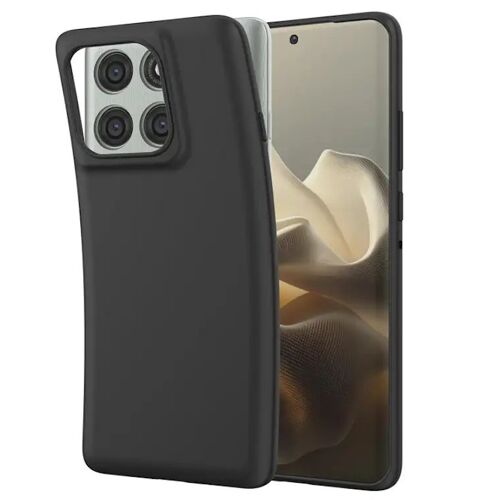 Coque pour Motorola Edge 70 Pro 5G - housse etui silicone gel fine + verre trempe - NOIR
