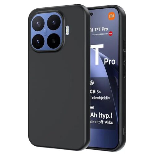 Coque pour Xiaomi 17T Pro 5G - housse etui silicone gel fine + verre trempe - NOIR